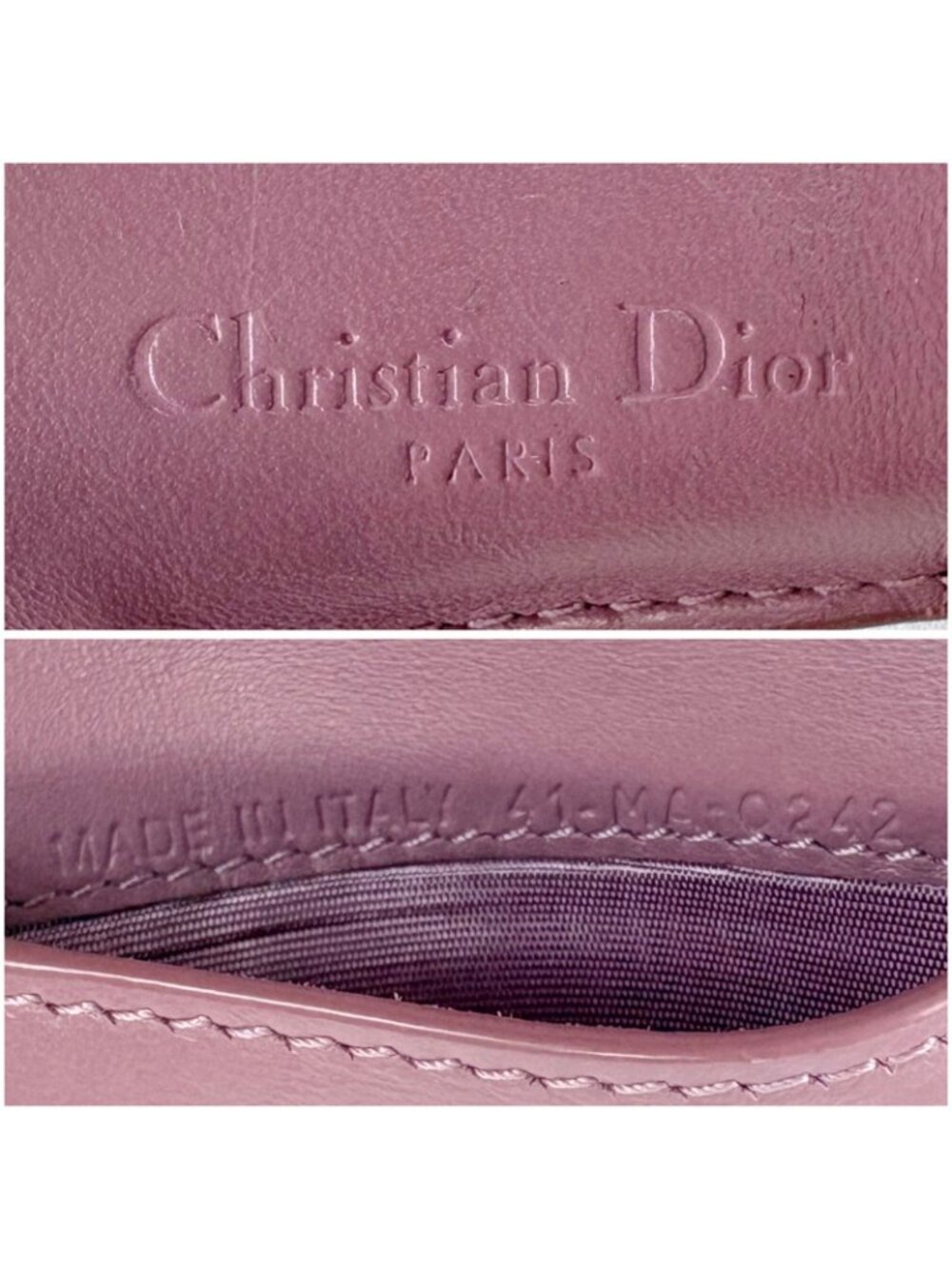 Dior Lady Lotus Wallet Trifold Cannage Patent Calfskin with Charm Handbag - Picture 10 of 15